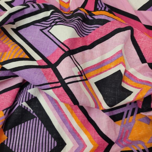 Derek Heart Y2K Strapless A-Line Mini Dress Multicolor Pink Geometric Large - Picture 6 of 9